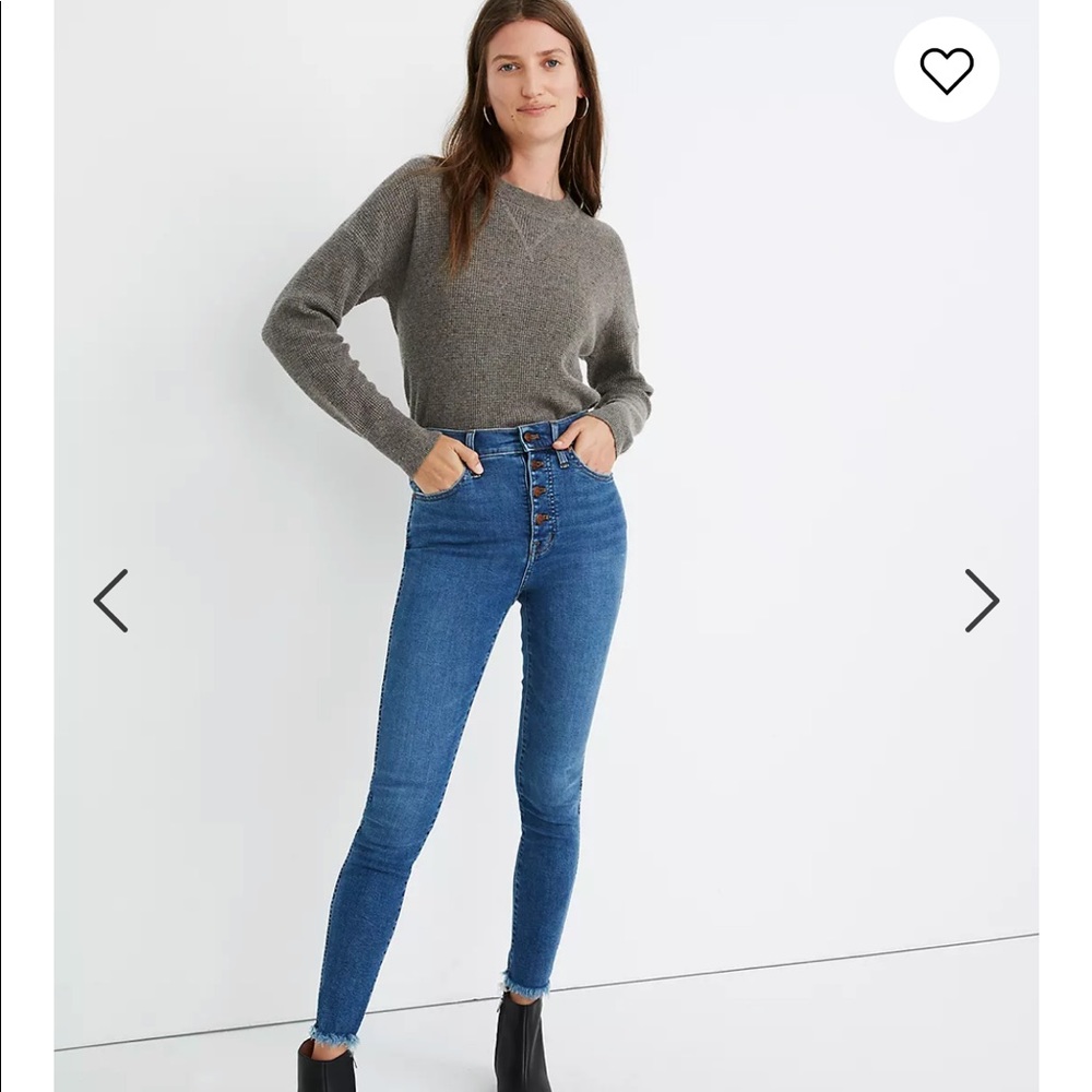 Madewell 10” High Rise Skinny Button Front